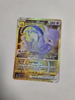 Pokemon Go Mewtwo VSTAR TCG Card 86/78 Secret Rare, Near Mint Condition - Image 1