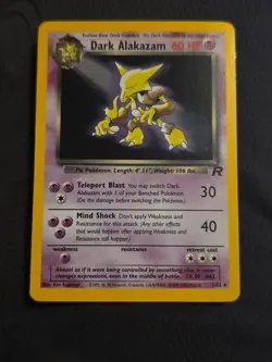 Dark Alakazam 1st Edition Holo 1/82 Team Rocket Pokemon Card LP Vintage WOTC - Image 1