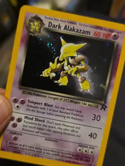 Dark Alakazam 1st Edition Holo 1/82 Team Rocket Pokemon Card LP Vintage WOTC - Image 3