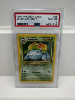 Venusaur Holo 15/102 - Base set - PSA 8 - 1999 Pokemon card - Image 1