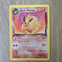 Dark Flareon 1st Edition Vintage Team Rocket Pokemon TCG - Image 1