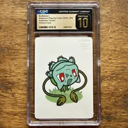 2025 POKEMON PLAYING CARDS POKEMON TARUKA JPN BULBASAUR CGC 10 PRISTINE - Image 1