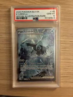 2025 POKEMON BLK EN-BLACK BOLT SPECIAL ILLUSTRATION RARE #165 KYUREM EX PSA 10 - Image 1