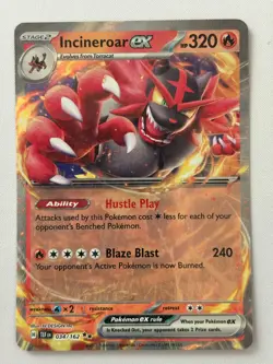 Pokemon TCG: Incineroar ex (034/162) Double Rare -- SV: Temporal Forces (NM) - Image 1