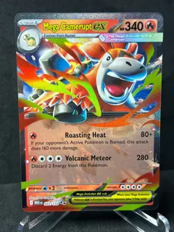 Pokemon Mega Camerupt Ex 022/132 Mega Evolution Base Set Near Mint - Image 1