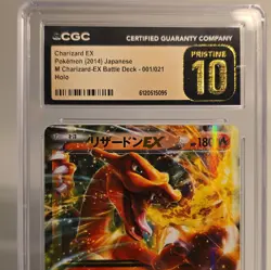 CGC Pristine 10 Charizard ex Xya M Charizard-EX Battle Deck 2014 JP Holo 001/021 - Image 2