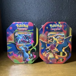 Pokemon TCG Phantasmal Flames Mega Charizard X & Y ex Tin Set of 2 Sealed 2026 - Image 1