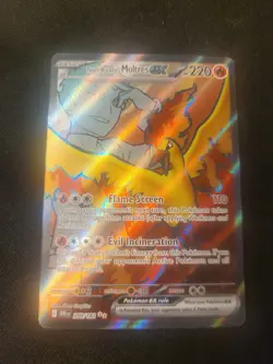 Pokemon TCG Team Rockets Moltres EX Destined Rivals 208/182 NearMint Condition - Image 1
