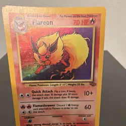 Pokemon TCG Flareon 3/64 Jungle Unlimited Holo Rare 1999 English 70 HP - Image 4
