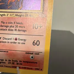 Pokemon TCG Flareon 3/64 Jungle Unlimited Holo Rare 1999 English 70 HP - Image 5