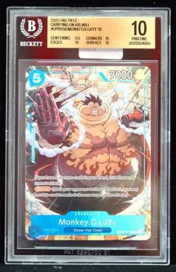 2025 Monkey D Luffy #OP11-058 Carrying on His Will BGS 10 One Piece Card - Image 1