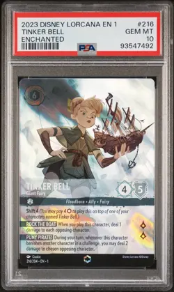 Disney Lorcana The First Chapter ENCHANTED Tinker Bell - Giant Fairy #216 PSA 10 - Image 1