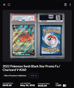 Pokemon TCG Charizard v SWSH260 Sword & Shield Promo PSA 10 Gem Mint - Image 2