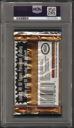 1999 Pokemon: Topps TV Animation Series 1 | Blue Logo Sealed Booster Pack PSA 7 - Image 2