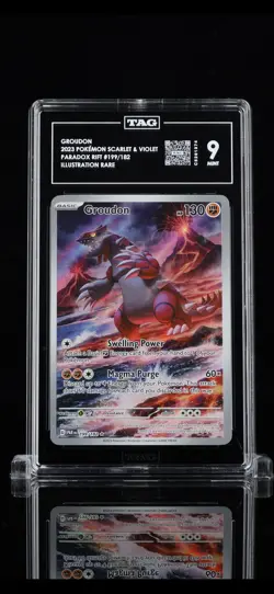 Pokemon Groudon 199/182 Paradox Rift Illustration Rare TAG 9 - Image 1