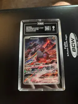 Pokemon Groudon 199/182 Paradox Rift Illustration Rare TAG 9 - Image 2