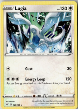 Pokemon - Lugia - 140/189 - Rare - Darkness Ablaze - NM/M - Image 1