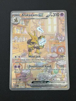 Pokemon TCG Alakazam ex 201/165 Scarlet & Violet 151 SIR NM - Image 1