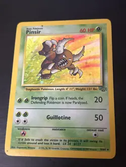 Pokemon TCG Pinsir Jungle 9/64 Holo Unlimited Holo Rare #2 - Image 1