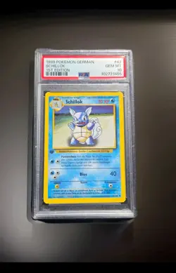 Pokemon Wartortle Schillok German 1st Edition Base Set 42/102 PSA 10 - Image 1