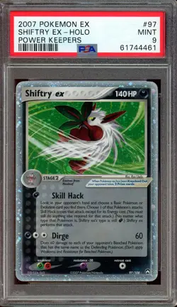 2007 Pokemon Ex Power Keepers #97 Shiftry Ex Holo PSA 9 - Image 2