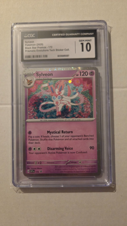 Pokemon Sylveon CGC 10 Tech Sticker Collection Promo SVP 172 - Image 1
