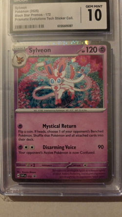 Pokemon Sylveon CGC 10 Tech Sticker Collection Promo SVP 172 - Image 2