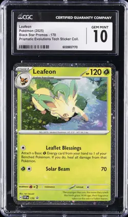 2025 POKEMON #170 LEAFEON CGC 10 GEM MINT - Image 1