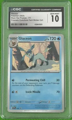 Pokemon Glaceon 171 Black Star Promo CGC 10 GEM MINT - Image 1
