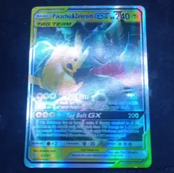 Pokemon Pikachu & Zekrom GX TAG TEAM Ultra Rare Holo 33/181 240 HP Team Up - Image 1