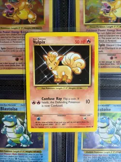 1999-2000 POKEMON BASE SET (4TH PRINT) 68/102 VULPIX 50 HP CORRECTED - LP - Image 1