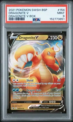 2022 POKEMON SWSH BLACK STAR PROMO #236 DRAGONITE VSTAR PSA 9 - Image 1