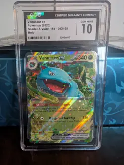 Pokemon 2023 Venasaur EX From Scarlet And Violet 151 #003/165 CGC 10 Gem Mint - Image 1
