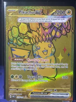 LP Pokemon Pikachu ex 179/131 Sv: Prismatic Evolutions Hyper Rare LP See Pics - Image 1