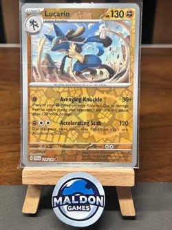 Lucario 114/198 Scarlet & Violet Uncommon NM 2023 Reverse Holo - Image 1