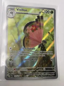 Pokemon Vivillon 193/191 Sv08: Surging Sparks Illustration Rare Holo 120 HP - Image 1