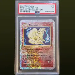 2002 POKEMON LEGENDARY COLLECTION #17 NINETALES-REVERSE FOIL PSA 1 - Image 1