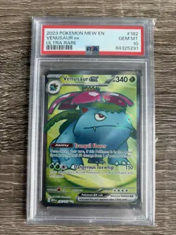 Pokemon TCG PSA 10 2023 151 Venusaur ex 182/165 Ultra Rare Holo - Image 1