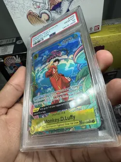 Bandai One Piece Monkey D. Luffy OP07-109 Two Legends Treasure Rare Foil PSA 10 - Image 3