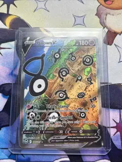 Pokemon Unown V TCG Silver Tempest Holo Ultra Rare Card 177/195 Near Mint - Image 1