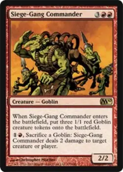 MTG Siege-Gang Commander - Foil, Magic 2010, Heavily Played, English - Image 1