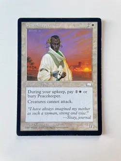 MTG Magic the Gathering | Peacekeeper | Weatherlight | RARE | Lightly Played - Image 1