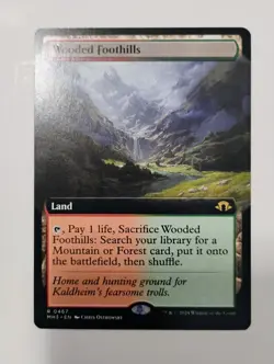 Wooded Foothills (Extended Art) NM MTG Modern Horizons 3 (MH3) (467) Authentic - Image 1