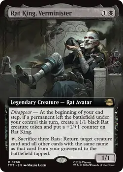 1 x Rat King, Verminister - Foil - Extended Art - Teenage Mutant Ninja Turtles - - Image 1
