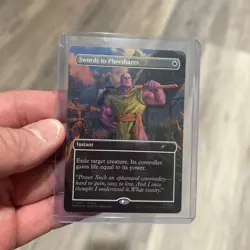 THANOS Magic The Gathering Promo Holo 0001 PSA Magazine Swords to Plowshares - Image 1