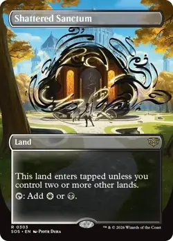1x NM Shattered Sanctum (Borderless) - Secrets of Strixhaven MTG pack fresh - Image 1