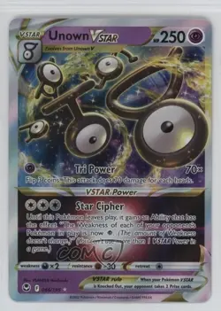 Unown VSTAR Pokemon Sword & Shield Silver Tempest #066 - Image 1