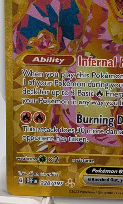Pokemon TCG-Charizard Ex 228/197 Hyper Rare Full Art Obsidian Flames NM/M - Image 5
