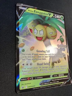 Pokemon TCG Pokemon GO Promos "Alolan Exeggutor V" SWSH225 JUMBO ULTRA RARE NM - Image 3
