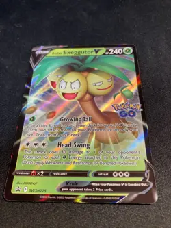 Pokemon TCG Pokemon GO Promos "Alolan Exeggutor V" SWSH225 JUMBO ULTRA RARE NM - Image 4